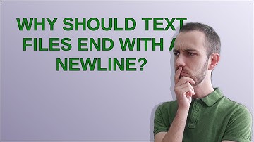 Why should text files end with a newline?
