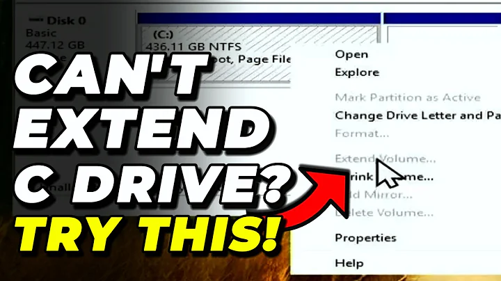 C Drive Extend Volume Greyed Out in Windows 10/11? Try THIS!
