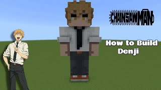 Minecraft | How To Build a Denji Statue From (Chainsaw Man)