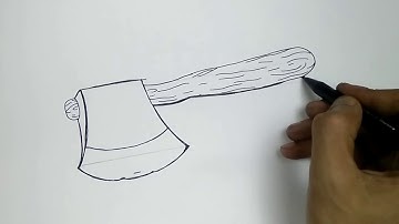 How to Draw an AX Step by Step