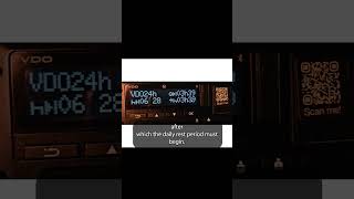 VDO Siemens tachograph display - VDO 24 hours function, remaining time