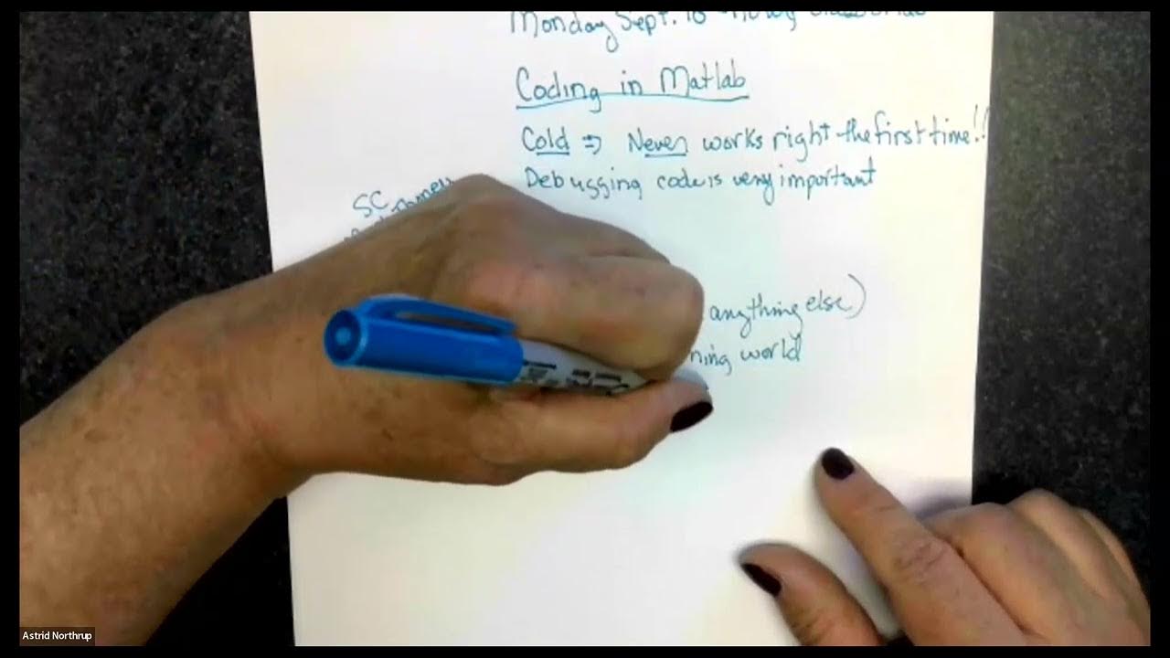 Lecture for Monday September 11: MATLAB code for Hello World - YouTube