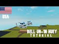 Bell UH-1N Huey us helicopter Roblox plane crazy tutorial