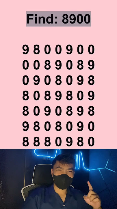 Only a rare person can find the number sequence 8900 above😭