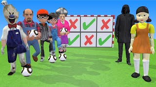 Scary Teacher 3D vs Squid Game Challenge Shoot the Ball on Target Win or Lose Challenge 5 times