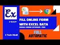 Fill Excel Sheet in the Online Form - Google Chrome Browser Extension v.0.0.9+ (English Subtitle)