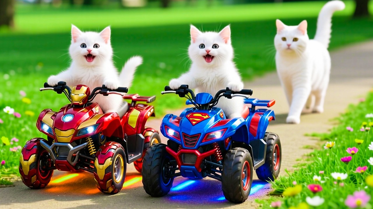 Mama Cat Trims Fur on the Farm and Makes Tiger Hat For Kittens At Home🐾🎩🐯