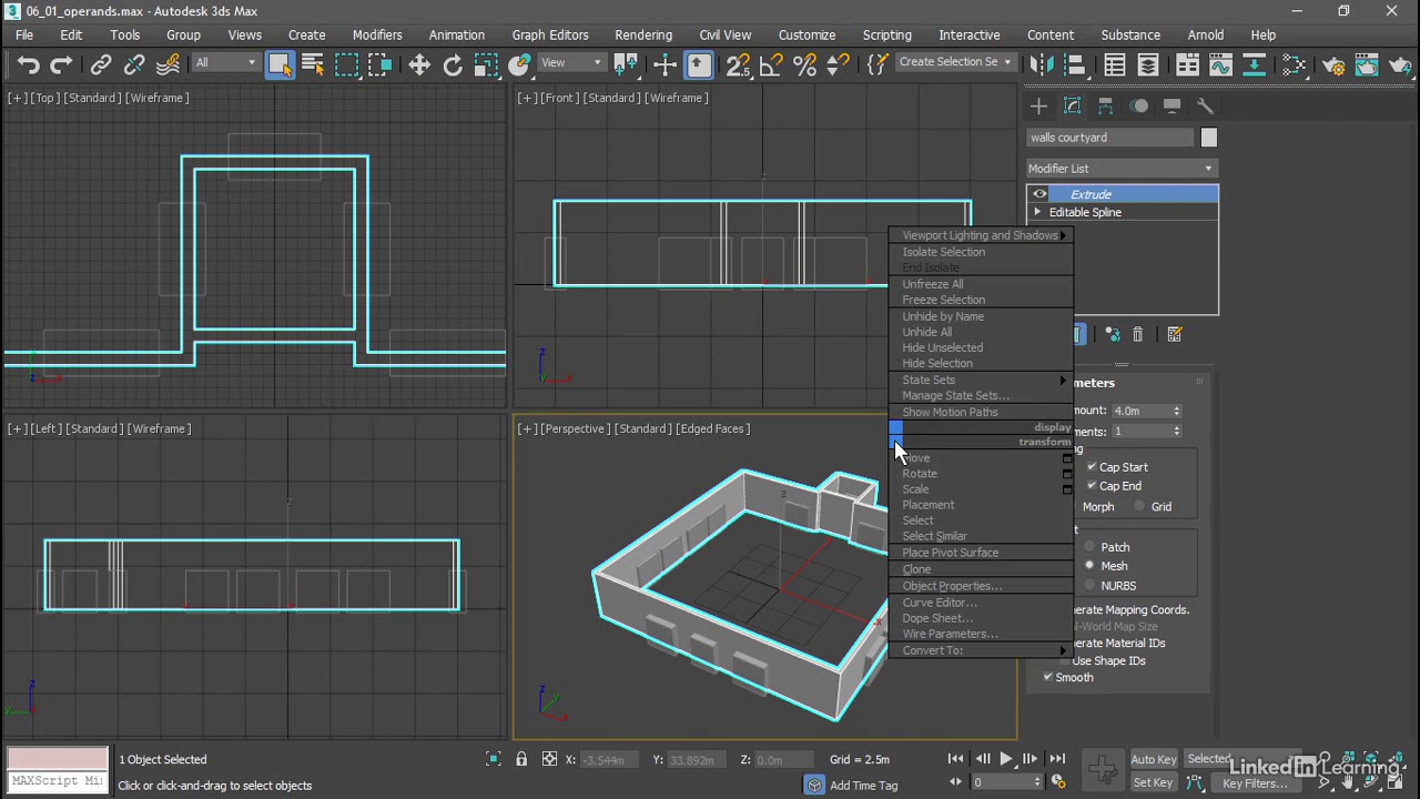 057 Boolean Modeling in 3ds Max | Cutting Doors & Windows with ...