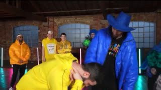 Josh getting slapped on the neck