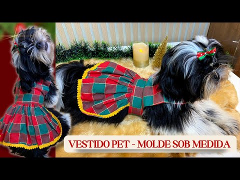 Vestido Pet Pra Natal Molde e Costura | @daysecostamodelista