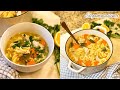 شوربة مقرون ساهلة في 15 دقيقة EASY CHICKEN NOODLE SOUP 