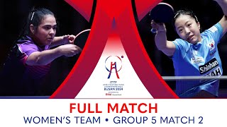 FULL MATCH | DIAZ Adriana vs SHIN Yubin | WT Group 5 - Match 2 | #ITTFWorlds2024