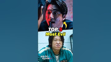 Top 5 Most Evil Players in Squid Game 😈 Ranked! #shorts #squidgame