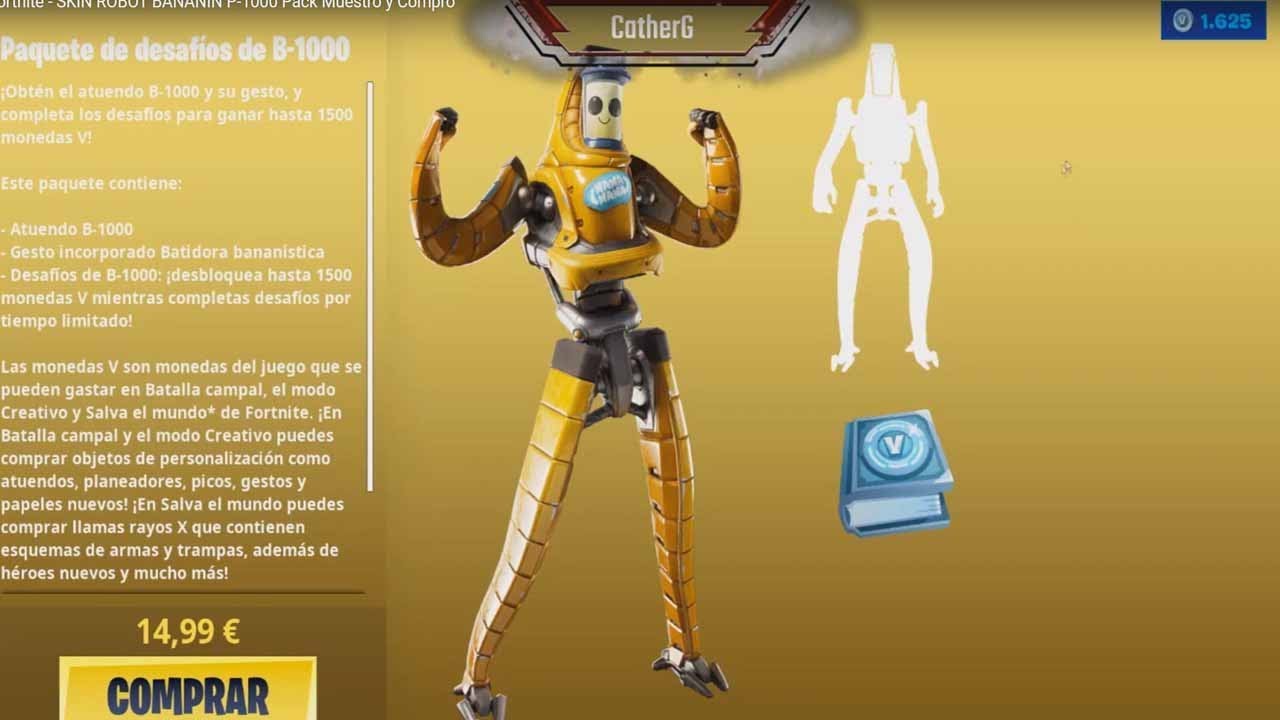 Fortnite SKIN ROBOT BANANIN P1000 Pack Muestro y Compro YouTube