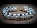 Preciosa Pulsera de Cristal y Perla...Clase #234!!!