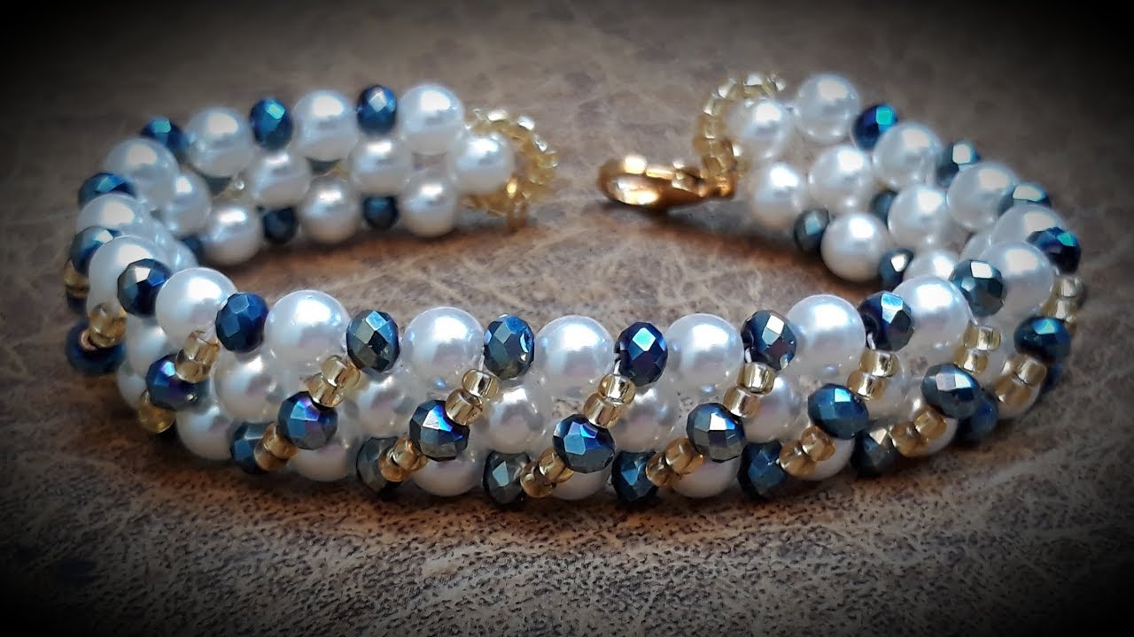Preciosa Pulsera de y Perla...Clase - YouTube