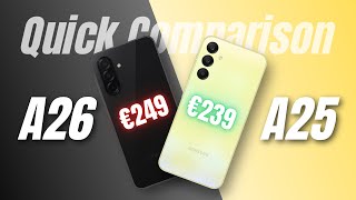 Samsung A26 vs Samsung A25 ⚡ Quick Comparison | Which one is Better