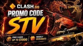 CLASH.GG PROMO CODE "STV" — Free Rewards Up To $1000 + Weekly Giveaways