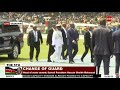 President Felix Tshisekedi of the Democratic Republic of Congo, arrives at Kasarani Stadium.