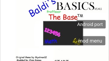Baldi basics proffesor The base 15 android port mod menu baldi basics mod