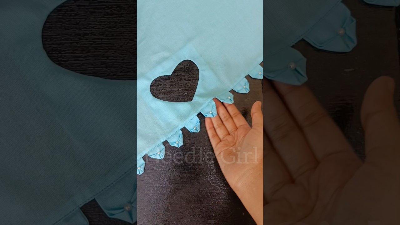 Heart shaped palazzo design for beginners step by step guide | Needle Girl