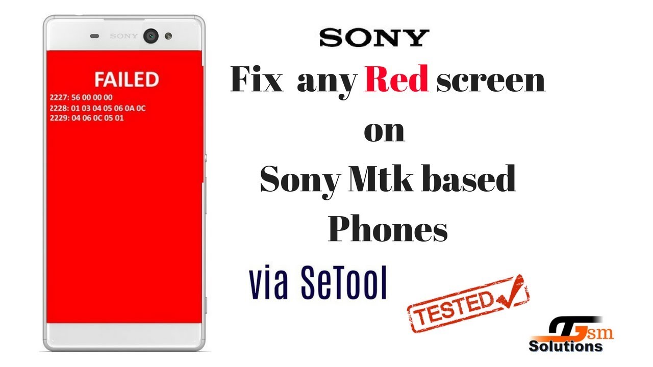 How to Fix Red Screen After Flash on all Sony Mtk. YouTube