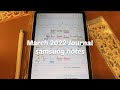 (ASMR) March Journal | Samsung Notes Plan With Me