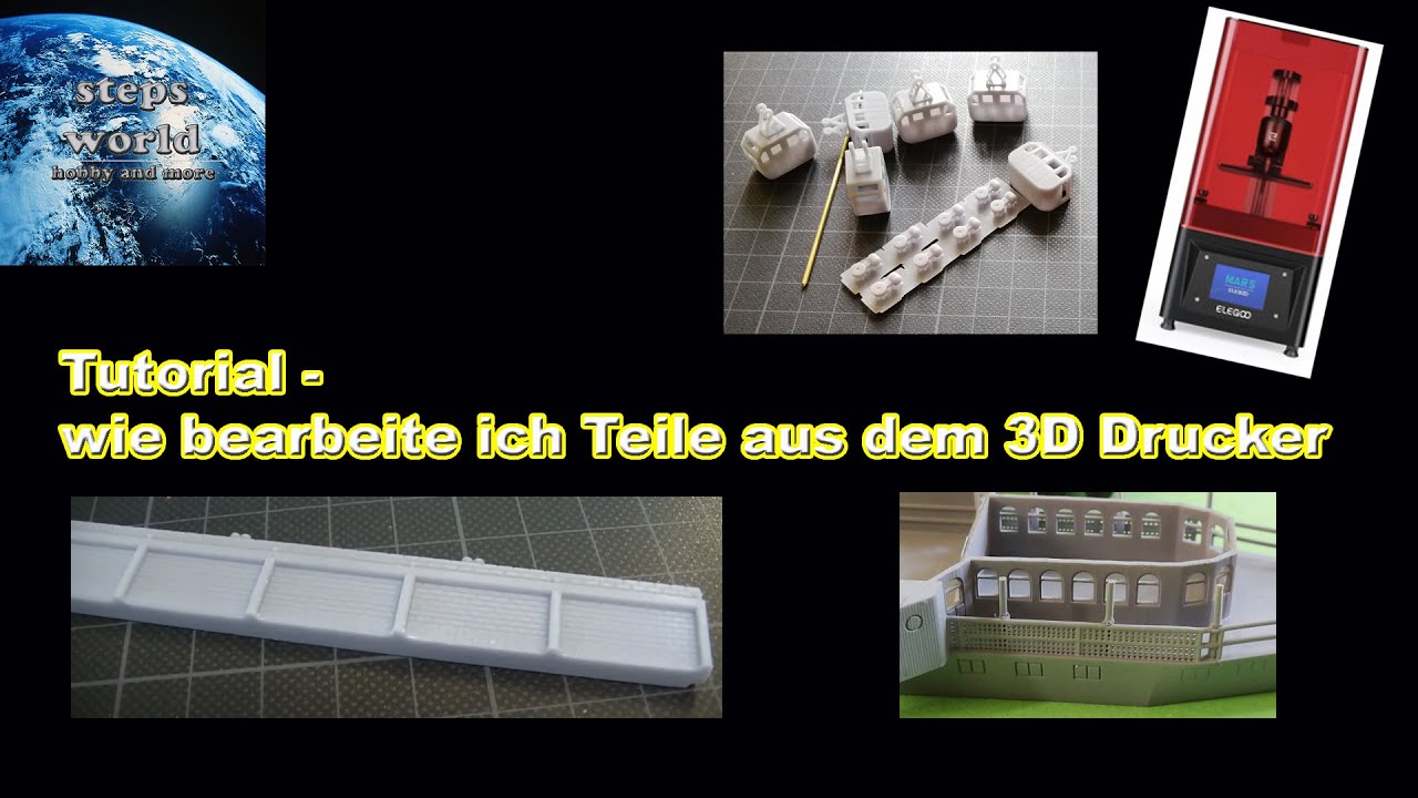 Tutorial - wie bearbeite ich Teile aus dem 3D Drucker - YouTube
