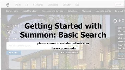 Getting Started with Summon