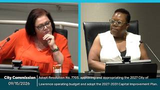 09/15/26 City Commission @lawrenceksvideo