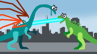 Godzilla vs Dragon - funny animation