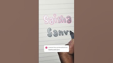 Comment your name I am waiting #saisha #sanvi #thependream #calligraphy #trending