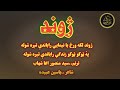 ژوند لکه ورځ يا نيمايي راباندې تيره شوله نوي ترانه په خوږ اواز د سيد منصور آغا شهاب