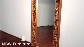 5Ft Tall Solid Teak Rustic Wall Hanging Mirror MBWJRF023-N