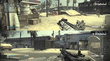 Call of Duty: Ghosts PS3 2 Player Split Screen Part 27 (Team Deathmatch, Bots, Octane) 2v10