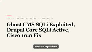 Ghost CMS SQLi, Drupal Flaw, Cisco 10.0 Bug – Infosec Briefing