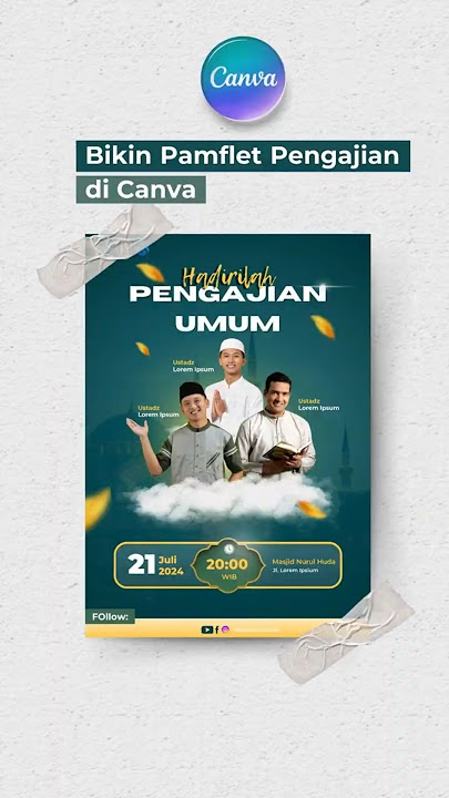 bikin pamflet pengajian di #canva #canvatutorial #desaingrafis #desainposter #desaincanva #tutorial