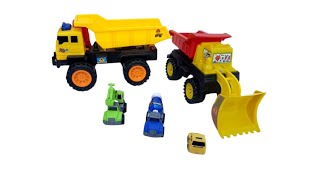 Toys for assembling cars, excavators, cranes, concrete mixer trucks
