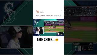 kid announcer’s first pitch.. 💀