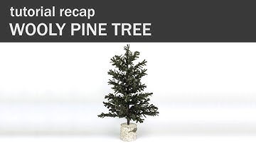 No kit? No problem! Making a Wooly Pine Tree from a 2015 YouTube Tutorial | DIY Pine Tree Home Decor