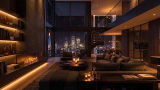 Calm Night in London ~ Luxury Apartment with Relaxing Saxophone Jazz Music for Relaxing &amp; Focusing