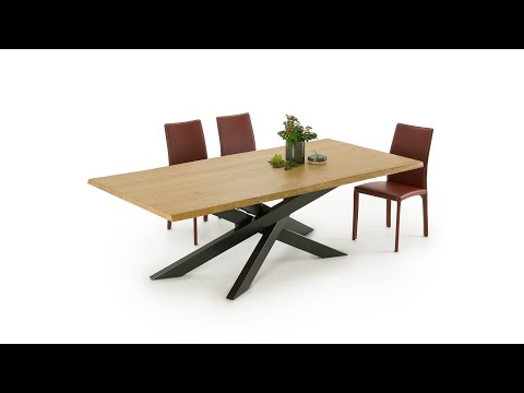 Connor Wood crossed leg dining table