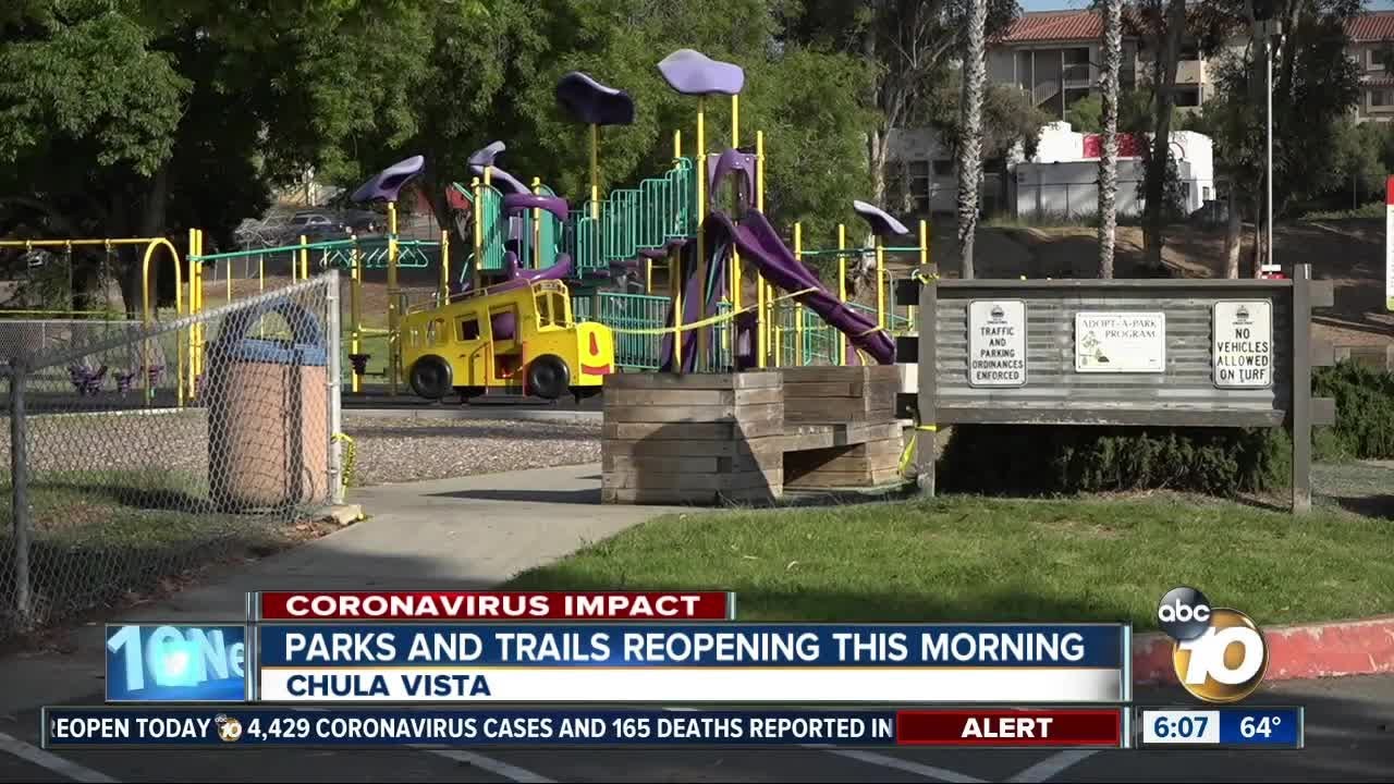 Chula Vista parks, trails reopen