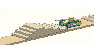 A Model Military Tank Motion Animation | Continuous Track | Caterpillar Tank Track Motion Animation