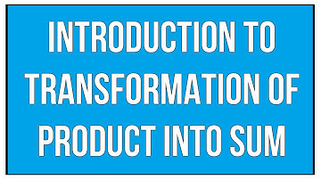 Introduction To Transformation Of Product Into Sum / Maths Trigonometry