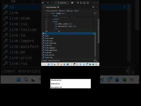 Unordered Lists in