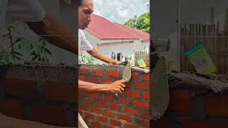 Fast Brick Installation... tips pasang bata cepat.. .. #tips #building #fyp..