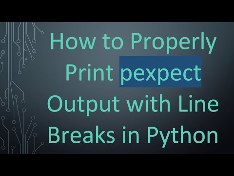 How to Properly Print pexpect Output with Line Breaks in Python