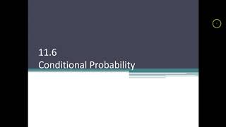 11 6 Conditional Probability