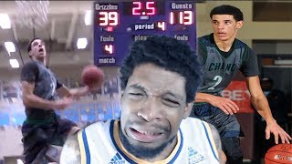 OMG 360!? LONZO HAS MID GAME DUNK CONTEST! BALL BROTHERS 74 POINT BLOWOUT REACTION!